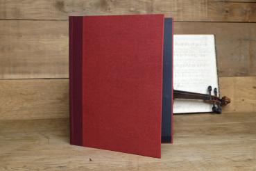 Preview: Wine-red sheet music folder for your ensemble, robust quality from Germany